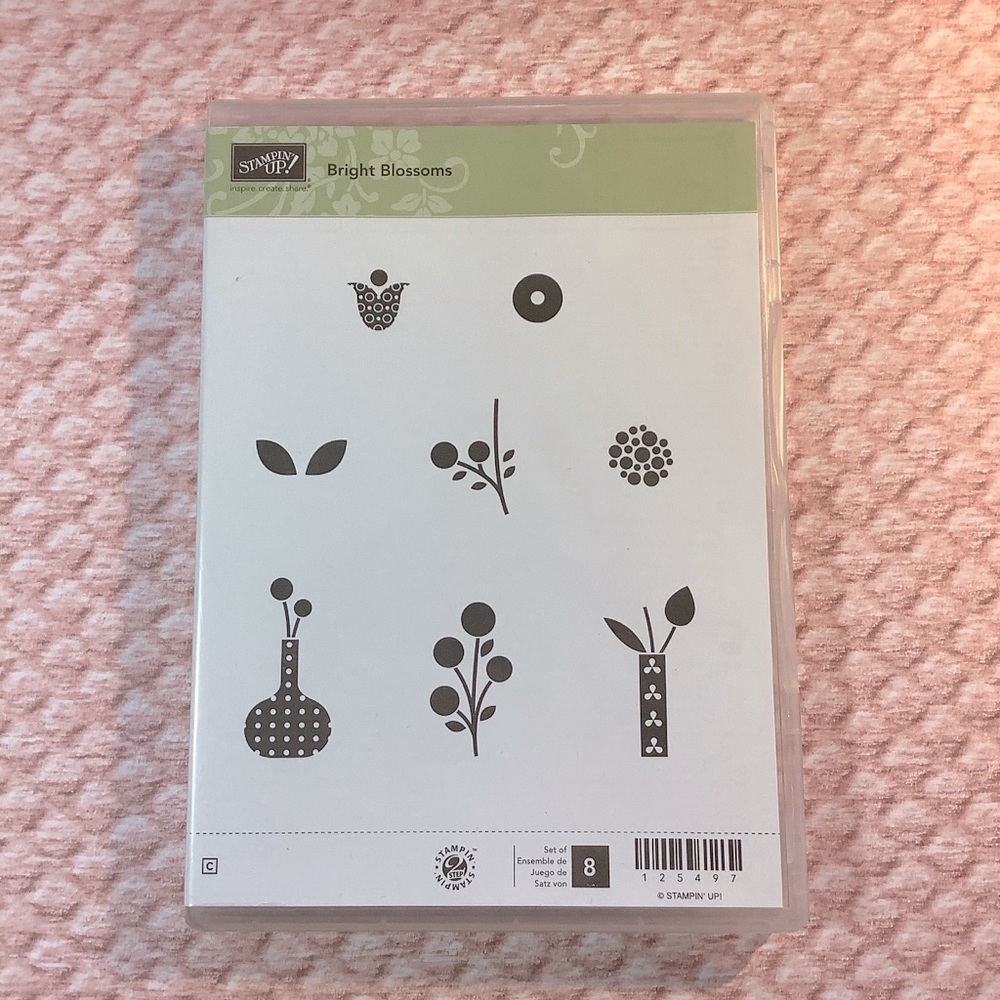 Stampin Up! Bright Blossoms Stamps 8 Piece